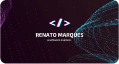 A YouTube thumbnail written "Renato Marques, a software engineer"